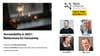 Image of a sparkler with photos of 4 panel speakers.