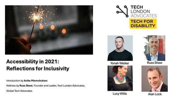 Image of a sparkler with photos of 4 panel speakers.