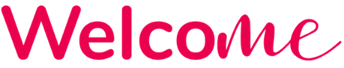 Logo with Welco and me in cursive text.