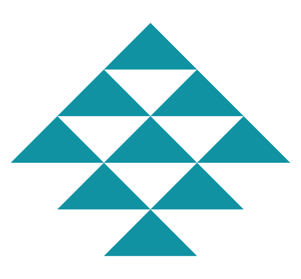Multiple triangle shapes arranged in a diamond.